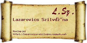 Lazarovics Szilvána névjegykártya